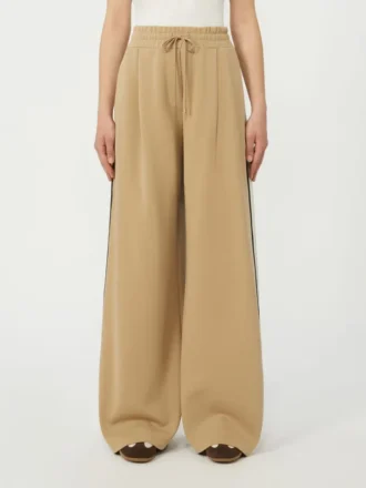 Pantalon en jersey de coton, marron noisette