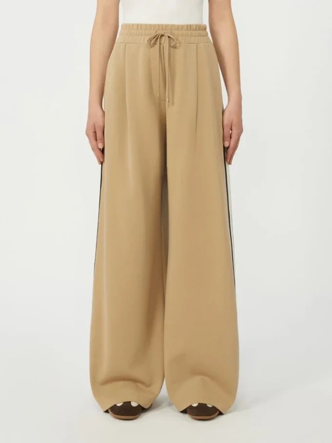 Pantalon en jersey de coton, marron noisette Pantalon en jersey de coton, marron noisette