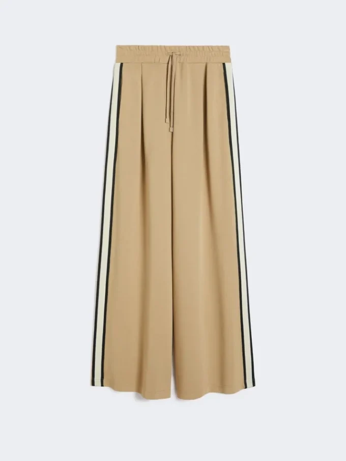 Pantalon en jersey de coton, marron noisette Pantalon en jersey de coton, marron noisette