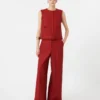 Pantalon en jersey de gabardine de coton, rouge Pantalon en jersey de gabardine de coton, rouge