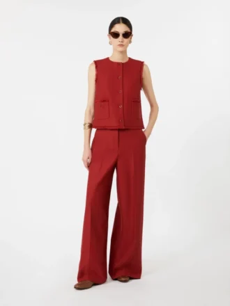 Pantalon en jersey de gabardine de coton, rouge Pantalon en jersey de gabardine de coton, rouge