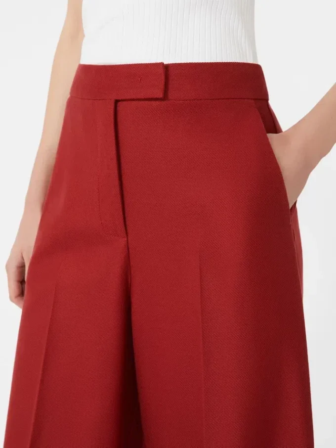 Pantalon en jersey de gabardine de coton, rouge Pantalon en jersey de gabardine de coton, rouge