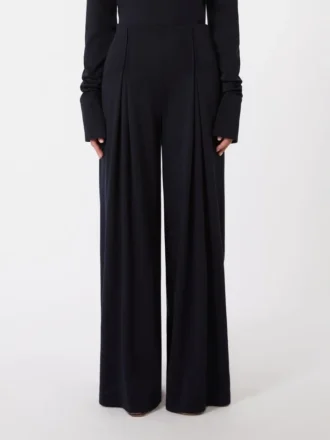 Pantalon en jersey de laine, bleu outremer