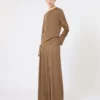 Pantalon en jersey de laine, couleur tabac Pantalon en jersey de laine, couleur tabac