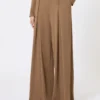 Pantalon en jersey de laine, couleur tabac Pantalon en jersey de laine, couleur tabac