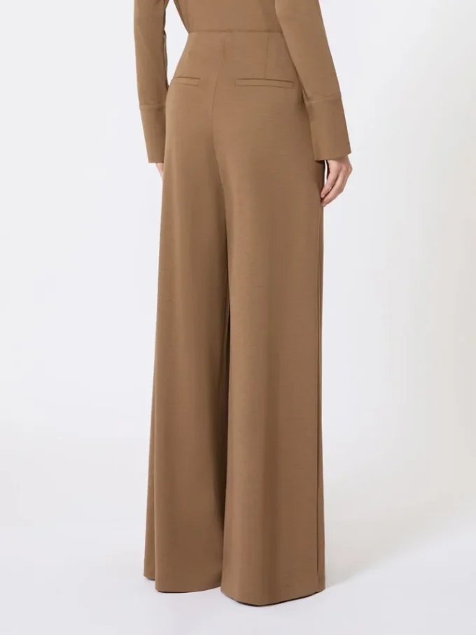Pantalon en jersey de laine, couleur tabac Pantalon en jersey de laine, couleur tabac