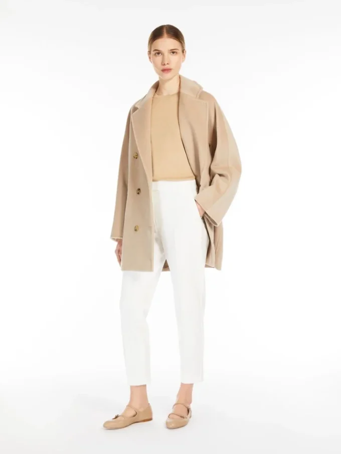Pantalon en jersey de viscose, blanc Pantalon en jersey de viscose, blanc