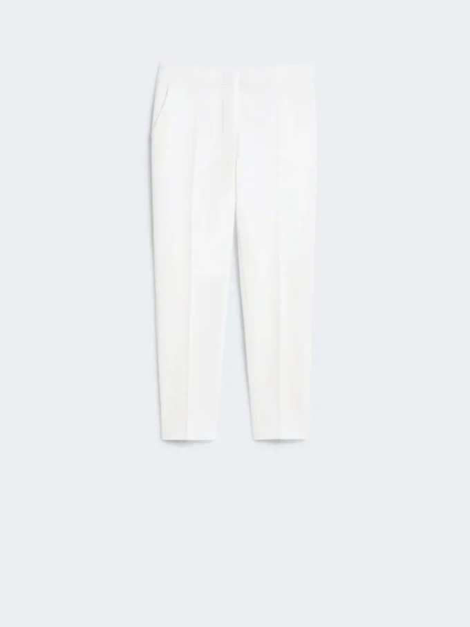 Pantalon en jersey de viscose, blanc Pantalon en jersey de viscose, blanc