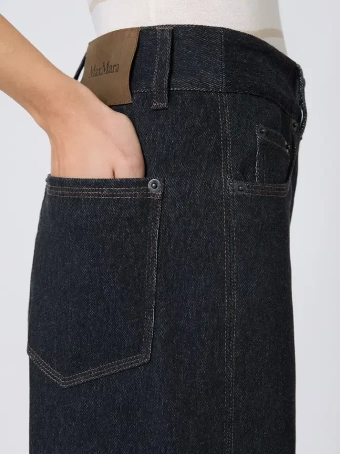Pantalon en jersey effet denim, bleu outremer Pantalon en jersey effet denim, bleu outremer