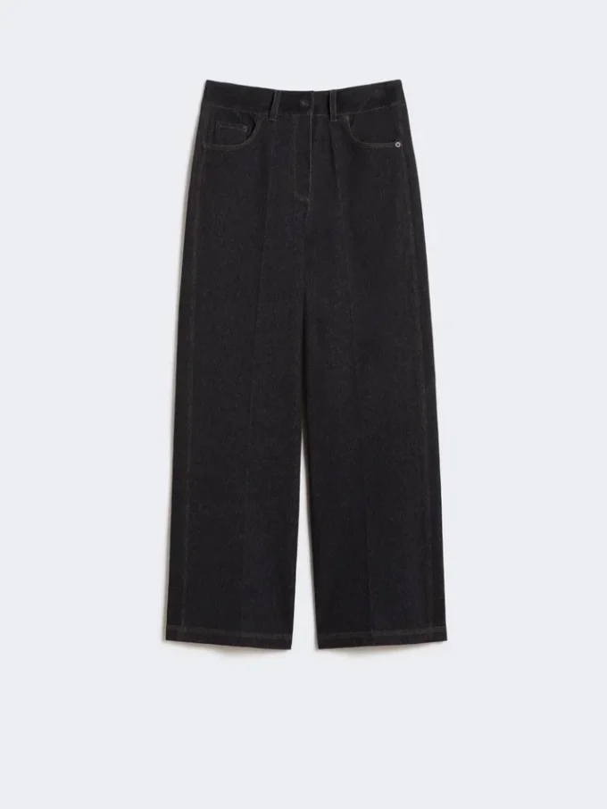 Pantalon en jersey effet denim, bleu outremer Pantalon en jersey effet denim, bleu outremer