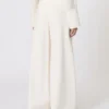 Pantalon en jersey scuba, ivoire