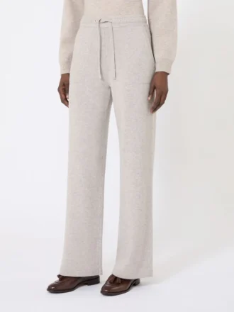 Pantalon en laine et cachemire, beige