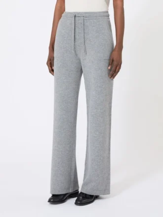 Pantalon en laine et cachemire, gris moyen