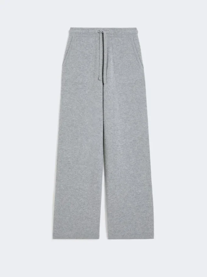 Pantalon en laine et cachemire, gris moyen Pantalon en laine et cachemire, gris moyen