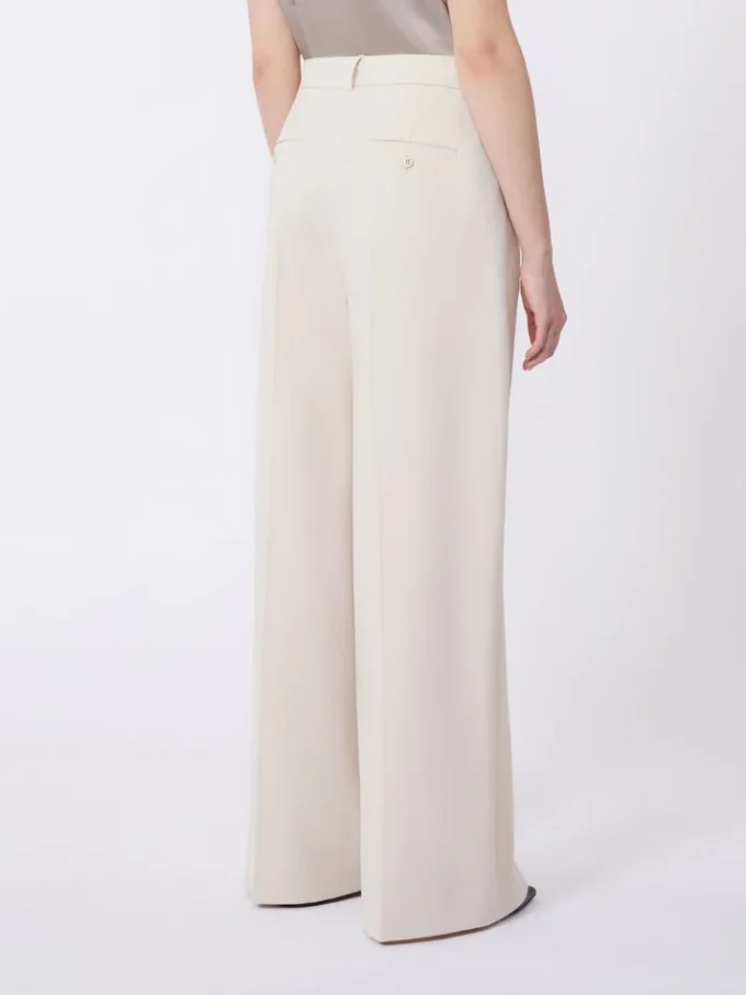 Pantalon en laine mélangée, ivoire Pantalon en laine mélangée, ivoire