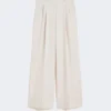 Pantalon en laine mélangée, ivoire Pantalon en laine mélangée, ivoire