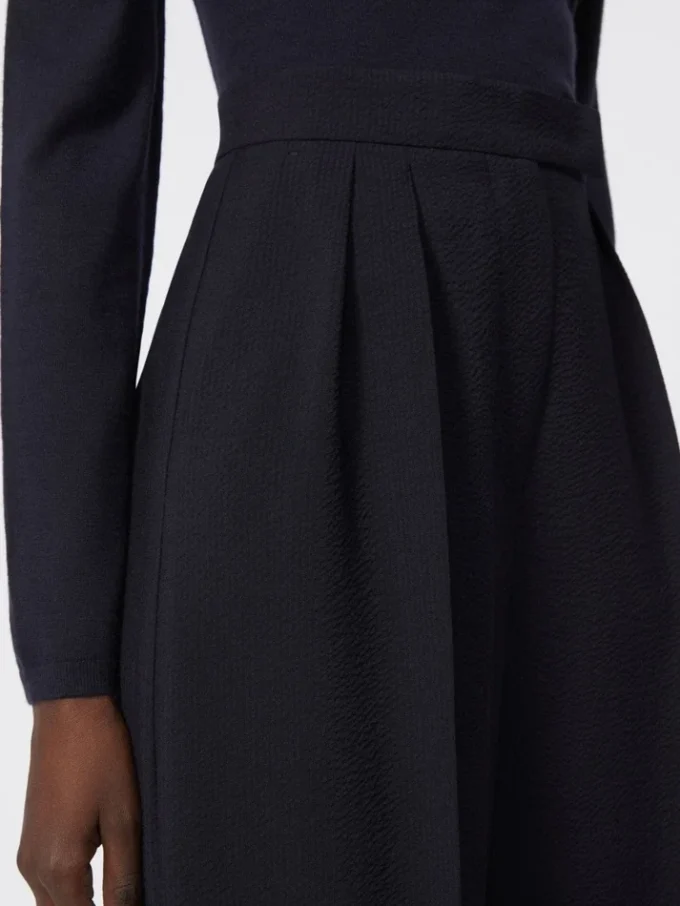 Pantalon en laine seersucker, bleu outremer Pantalon en laine seersucker, bleu outremer