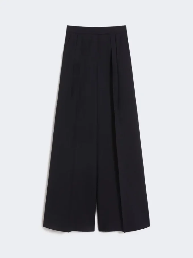 Pantalon en laine seersucker, bleu outremer Pantalon en laine seersucker, bleu outremer
