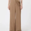 Pantalon en laine stretch, marron noisette Pantalon en laine stretch, marron noisette