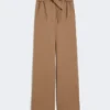 Pantalon en laine stretch, marron noisette Pantalon en laine stretch, marron noisette
