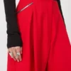 Pantalon en laine stretch plissé, rouge Pantalon en laine stretch plissé, rouge