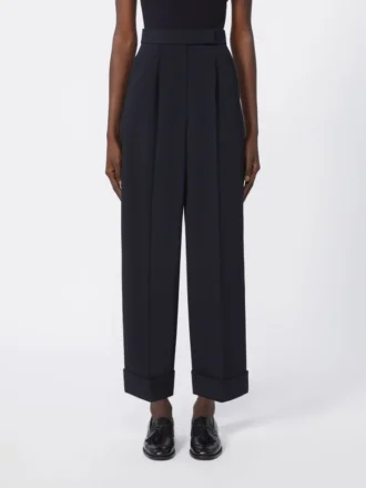 Pantalon en laine taille haute, bleu outremer Pantalon en laine taille haute, bleu outremer