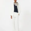 Pantalon en lin à armure nattée, blanc Pantalon en lin à armure nattée, blanc