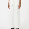Pantalon en lin à armure nattée, blanc Pantalon en lin à armure nattée, blanc