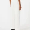 Pantalon en lin à armure nattée, blanc Pantalon en lin à armure nattée, blanc