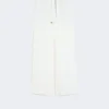 Pantalon en lin à armure nattée, blanc Pantalon en lin à armure nattée, blanc