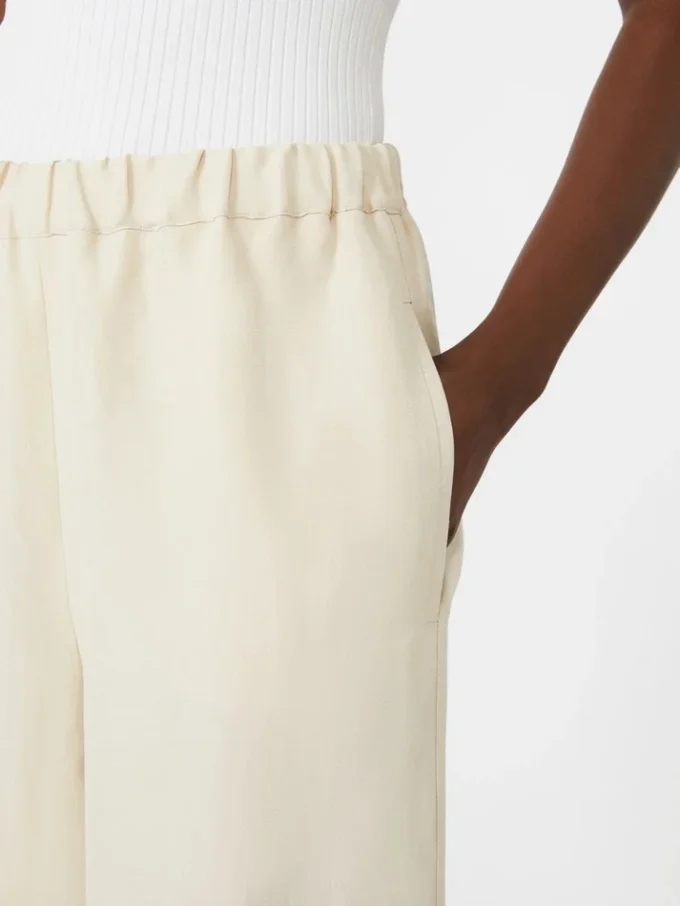 Pantalon en lin et soie, beige Pantalon en lin et soie, beige