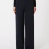Pantalon en maille de crêpe de viscose, bleu outremer