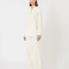 Pantalon en maille de crêpe de viscose, ivoire Pantalon en maille de crêpe de viscose, ivoire