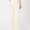 Pantalon en maille de crêpe de viscose, ivoire Pantalon en maille de crêpe de viscose, ivoire