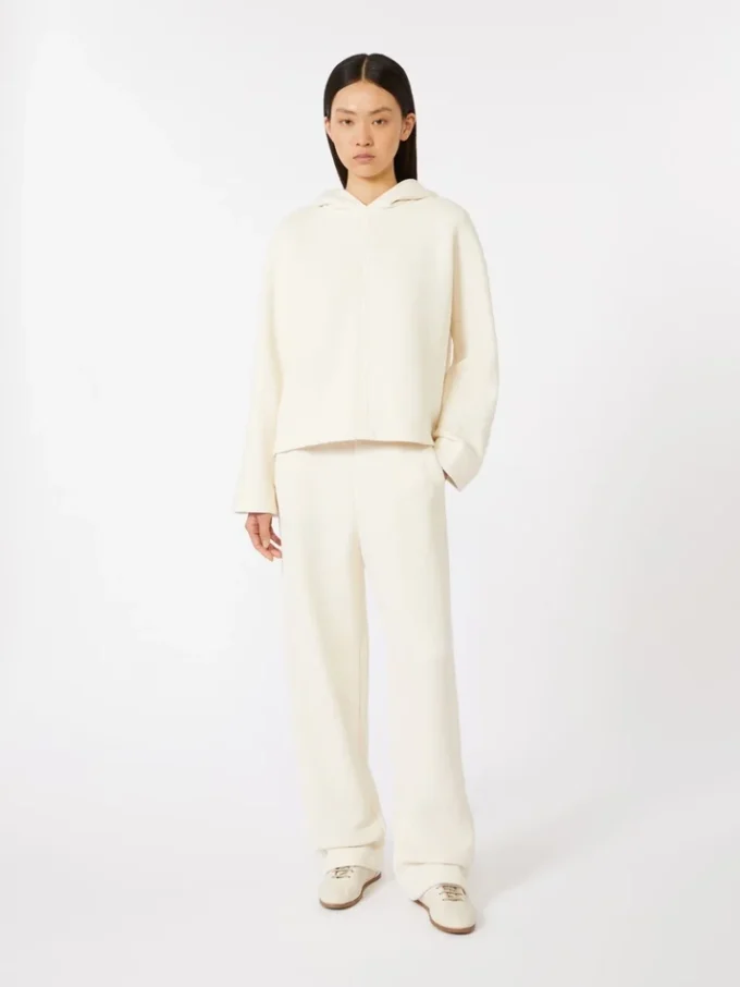 Sweat-shirt en jersey de coton, ivoire Sweat-shirt en jersey de coton, ivoire