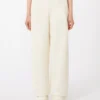 Pantalon en molleton de coton, ivoire Pantalon en molleton de coton, ivoire