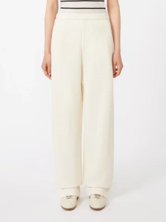 Pantalon en molleton de coton, ivoire