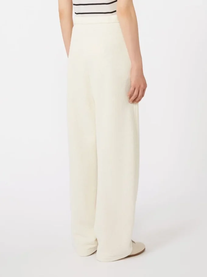 Pantalon en molleton de coton, ivoire Pantalon en molleton de coton, ivoire