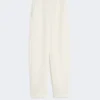 Pantalon en molleton de coton, ivoire Pantalon en molleton de coton, ivoire
