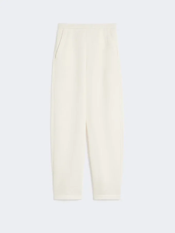 Pantalon en molleton de coton, ivoire Pantalon en molleton de coton, ivoire