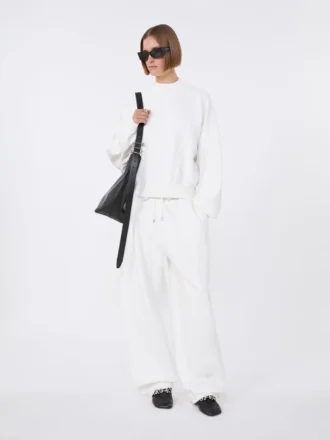 Pantalon en molleton, ivoire