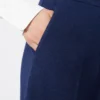 Pantalon en piqué de laine, bleu de Chine
