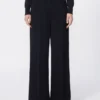 Pantalon en piqué de laine, bleu outremer