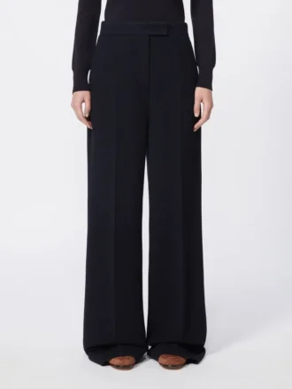 Pantalon en piqué de laine, bleu outremer