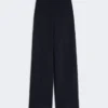 Pantalon en piqué de laine, bleu outremer