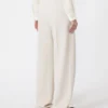 Pantalon en piqué de laine, ivoire Pantalon en piqué de laine, ivoire