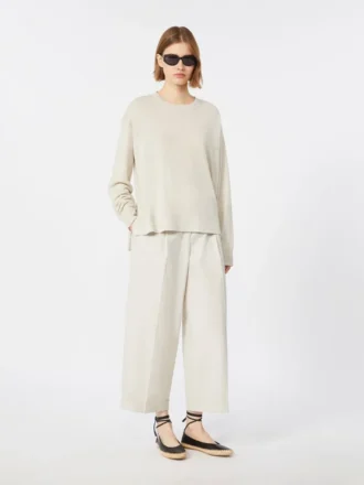 Pantalon en popeline de coton, couleur glace