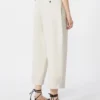 Pantalon en popeline de coton, couleur glace Pantalon en popeline de coton, couleur glace