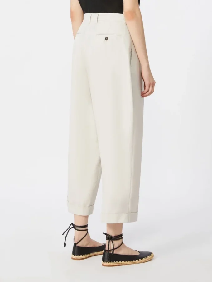 Pantalon en popeline de coton, couleur glace Pantalon en popeline de coton, couleur glace