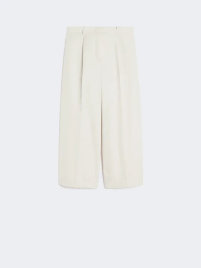 Pantalon en popeline de coton, couleur glace Pantalon en popeline de coton, couleur glace